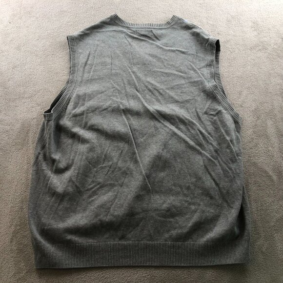 Club Room Mens Vest Sweater Size XXL Argyle Knit V-Neck Pullover Gray Classic - Picture 8 of 8